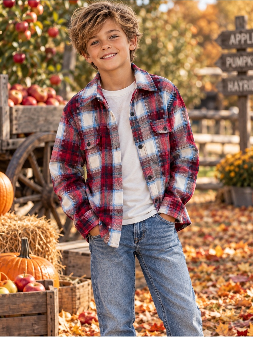 GAP Kids x Pendleton Woolen Mills Red Plaid Button-Up Shirt – Size 10 Regular
